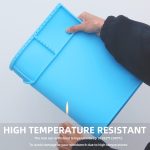 VOTCT Large Silicone Repair Mat Heat Resistant 932℉, Soldering Mat Has Magnetic Area and Multiple Parts Storage Areas For Repair Watch, Phone Other Electronic Product. Light Blue, Size: 17 x 12 Inch - Image 5